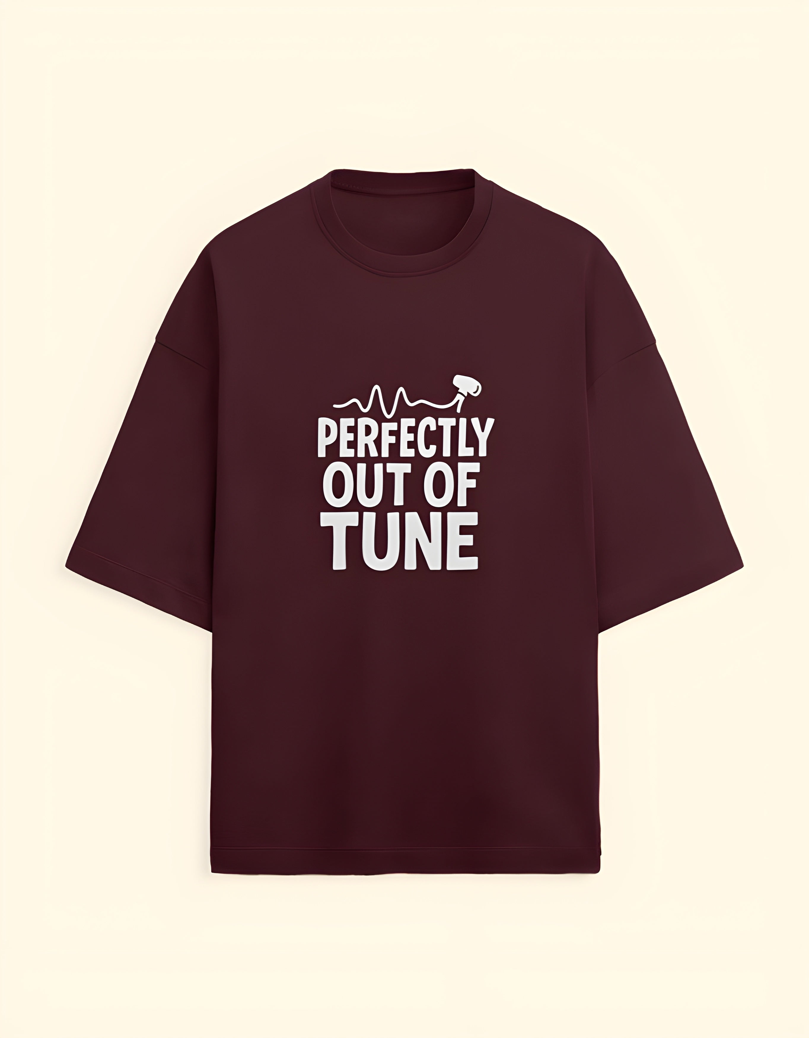 "Perfectly Out Of Tune" - Unisex Terry Oversized Tee