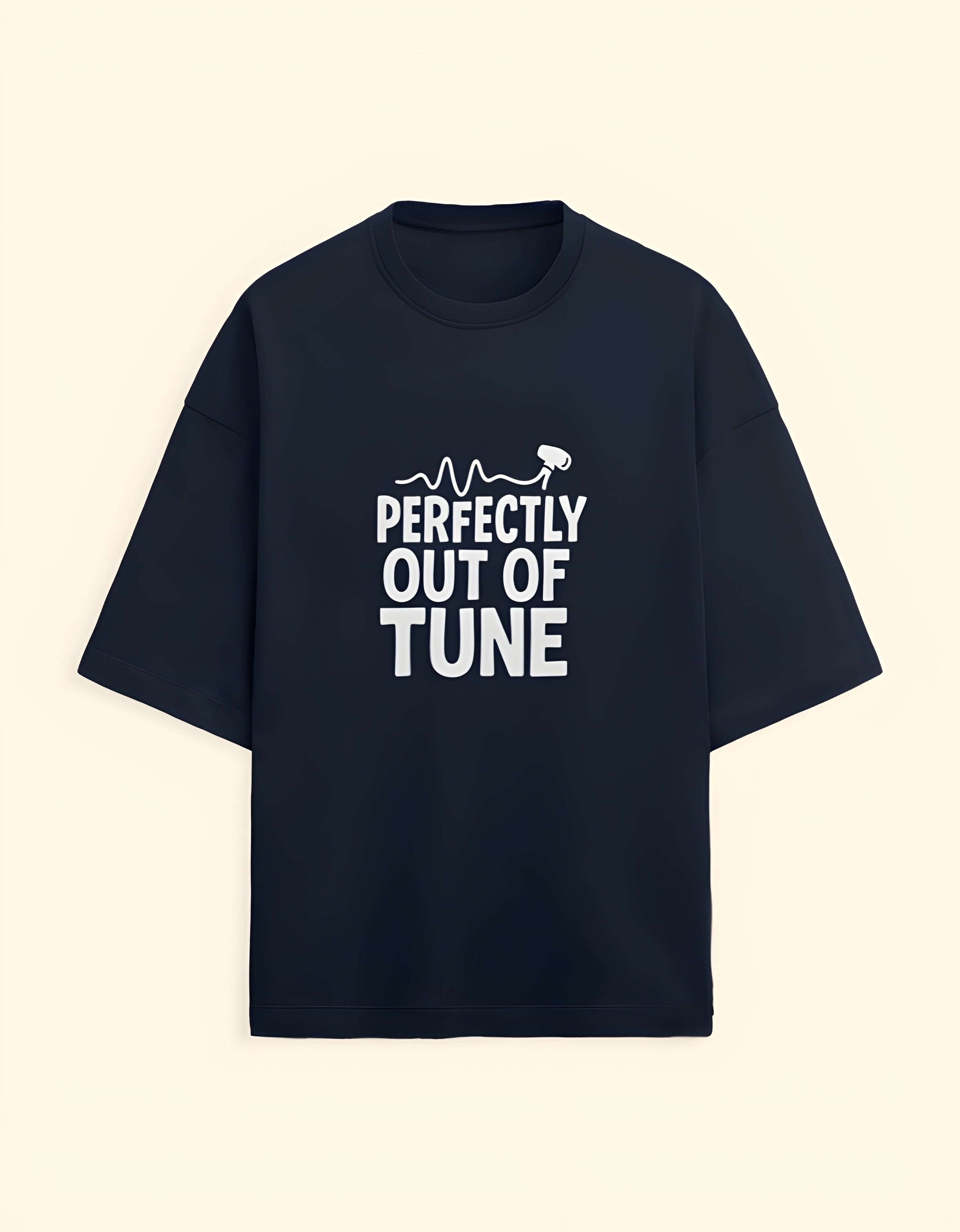 "Perfectly Out Of Tune" - Unisex Terry Oversized Tee